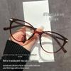 Retro Cat-Eye Blue Light Blocking Glasses for Women - Cold Tea Color, Square/Round Face, Ultralight Frame