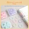 20pcs/box Transparent Colorful Plastic Binding Coils Punch Buckle Rings  Binding Notebooks