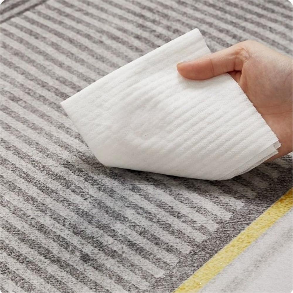 Cream Wind Crystal Pile Carpet Coffee Table Carpet Household Foot Mat Room Bedroom Bedside Carpet Non-slip Floor Mat