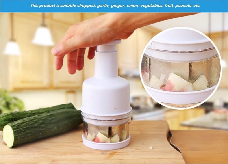 Kitchen Multifunction Garlic And Onion Chopper With Stainless Steel Blade For Home Cooking