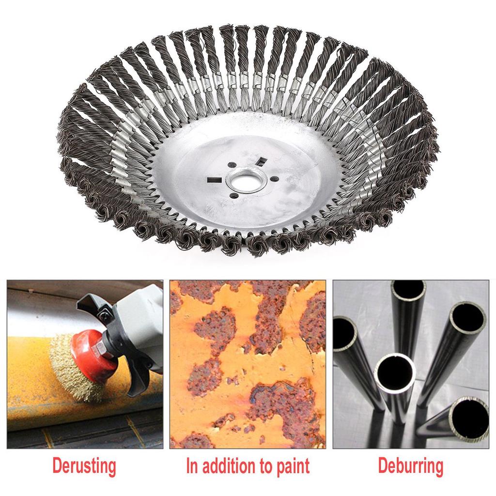 4 Inch Steel Flat Wire Wheel Brush With For Bench Grinder Polish