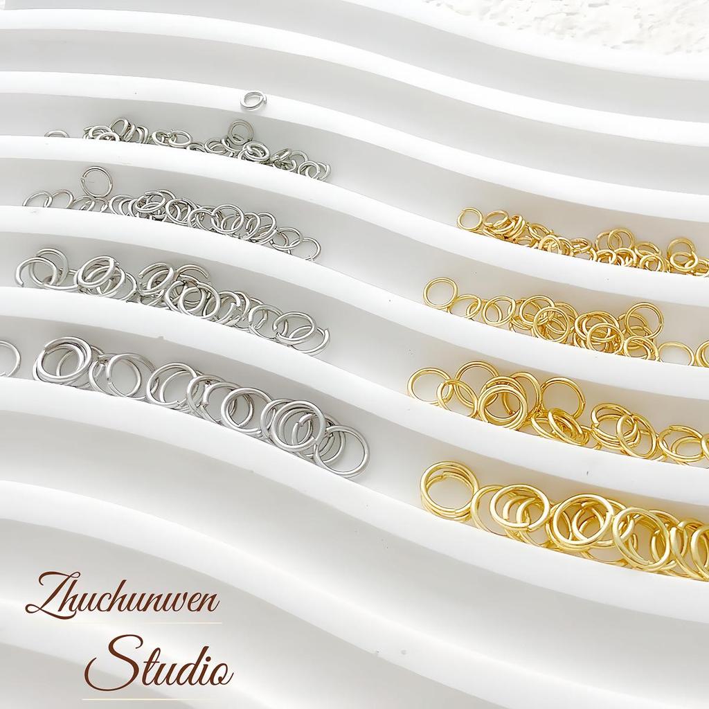 18K Gold Plated Copper Jump Ring - Color Retention, Welded, Closed, Single Loop for DIY Jewelry Accessories