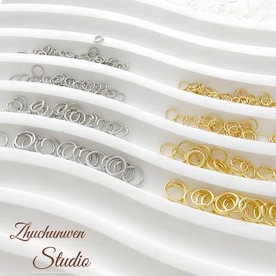 Anilla de Salto de Cobre Chapada en Oro de 18K - Retención de Color, Soldada, Cerrada, Bucle Único para Accesorios de Joyería DIY