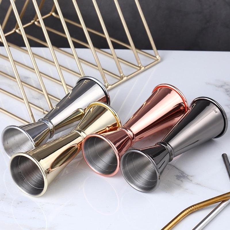 Cocktail Bar Stainless Steel Japanese Design Double-headed Spirit Measuring Cup for Home Bar Party Bar Accessories Club