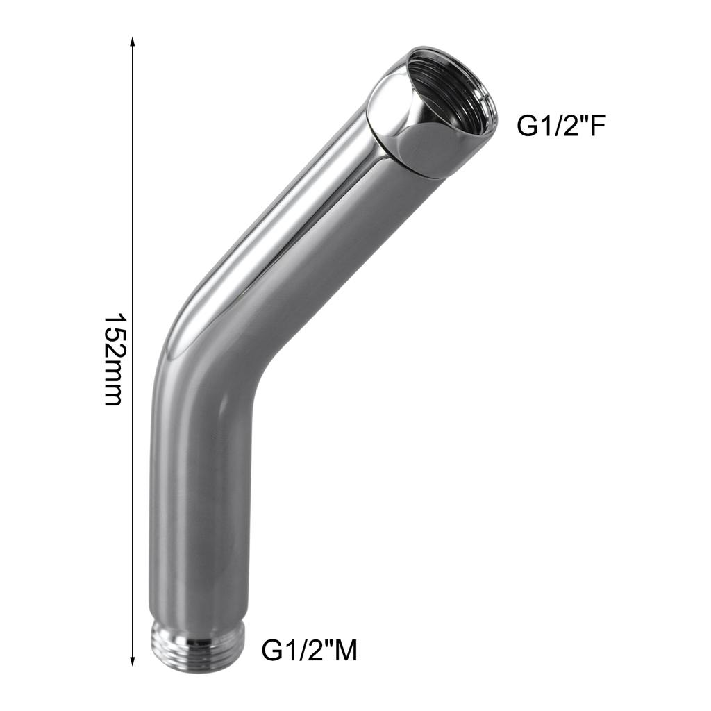 135° Shower Elbow Versatile Shower Top Spray Adapter Stainless Steel Shower Connector G1/2 Connections For Most Shower Heads