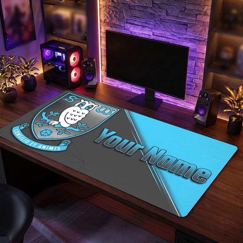 Sheffield Wednesday FC Custom Large Mouse Pad, Personalized Name Text Print, Football Logo Non‑Slip Desk Mat Gaming Gift