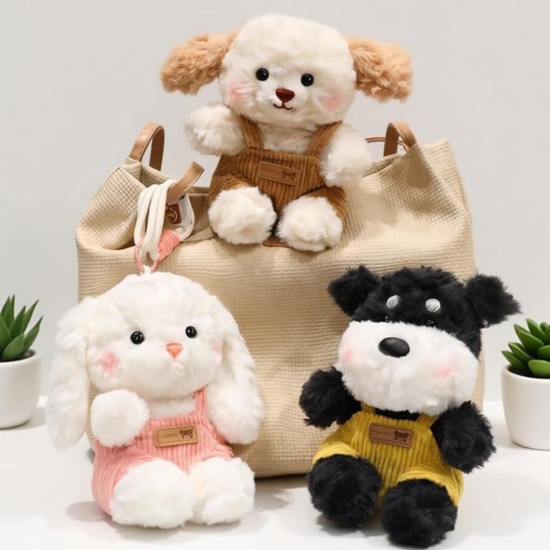 15Cm Kawaii Animal Plush Toy Pendant Soft Crocodile Rabbit Duck Bear Dog Stuffed Keychain Backpack Kids Boys Girls Birthday Gift