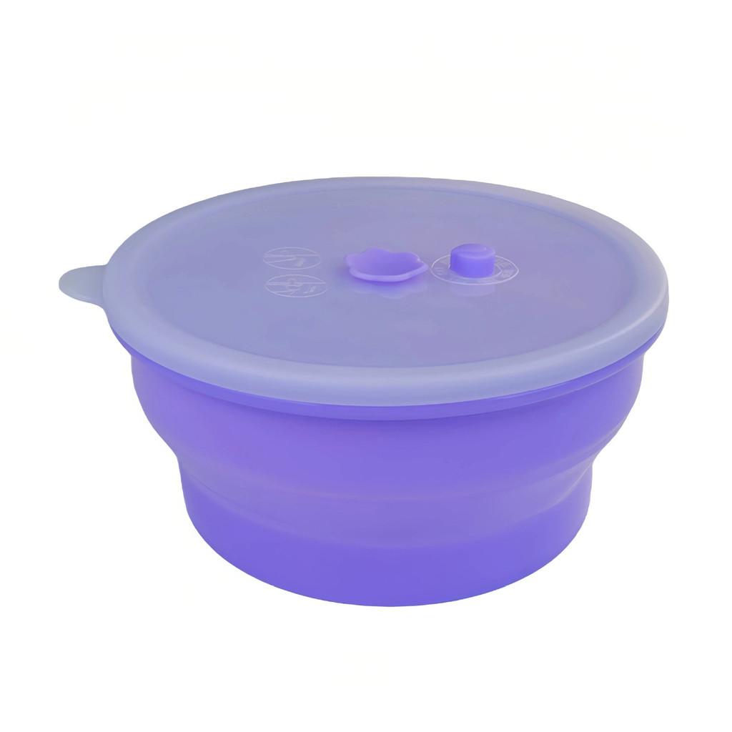 Silicone Food Storage Container With Foldable Design For Refrigerator Organization And Freshness