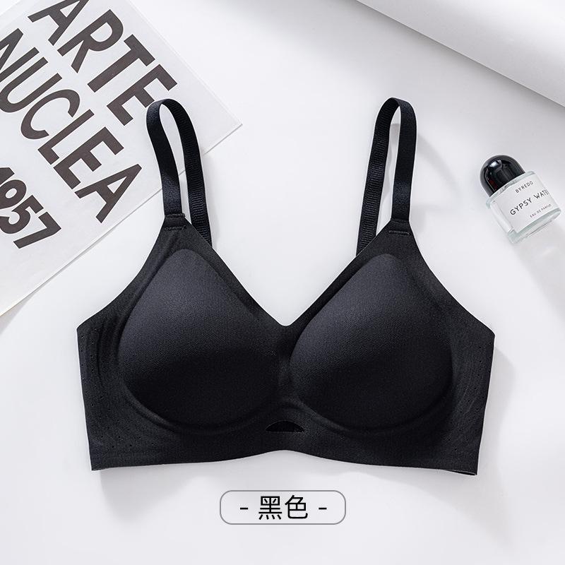 Cool feeling female seamless invisible support summer thin breathable bra cover without steel ring