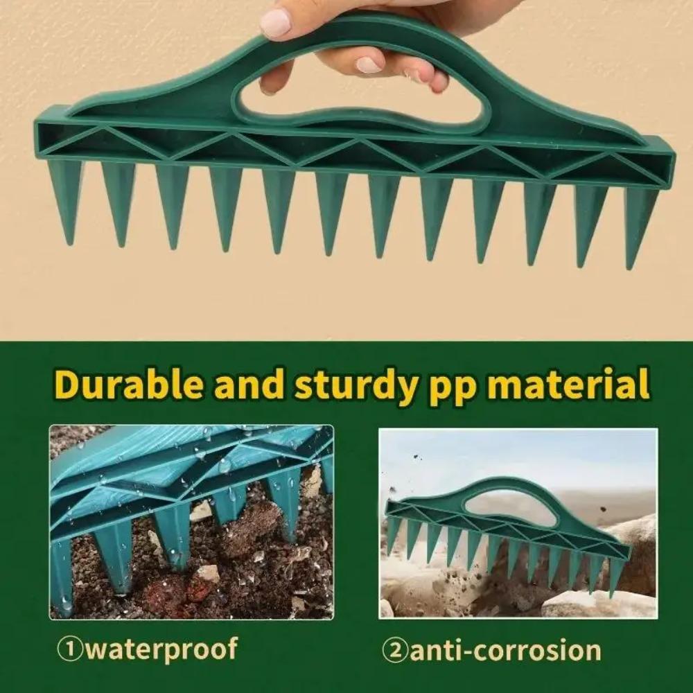 Hand Press Garden Seeder Tool 12 Cavity Fast Planting Dibber for Vegetables Flowers Efficient Soil Loosening Planter Aid Seeder