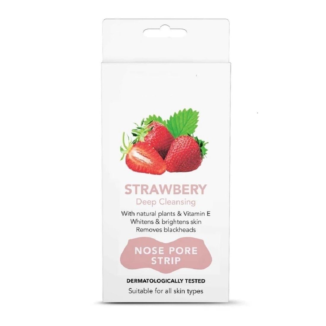 

Strawberry Nose Pore Strips, 10 Strips | Instantly Removes Blackheads & Unclogs Pores | Deep Cleansing | Easy-to-Use | For All Skin Types