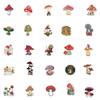 10/50Pcs Cute Cartoon Mushroom Graffiti Stickers DIY Decorative Trunk Motorcycle Trolley Case Waterproof Removable Stickers