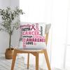 Breast Cancer Pillow Case Cushion Cover Vintage Zippered Decor Pillowcase for Home 40x40cm