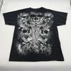 Mens Trendy Short Sleeve T-Shirt With 3D Digital Wing Print Breathable Quick-Dry Cotton Blend Slim Fit Casual Wear