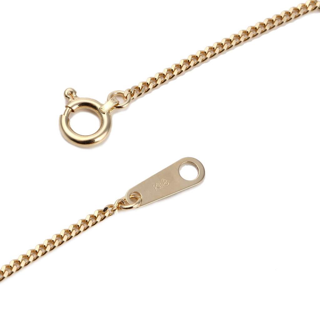 18k Gold Curb Chain with Mint Certification Mark Necklace, 2-Sided, 3.0g, 60cm,