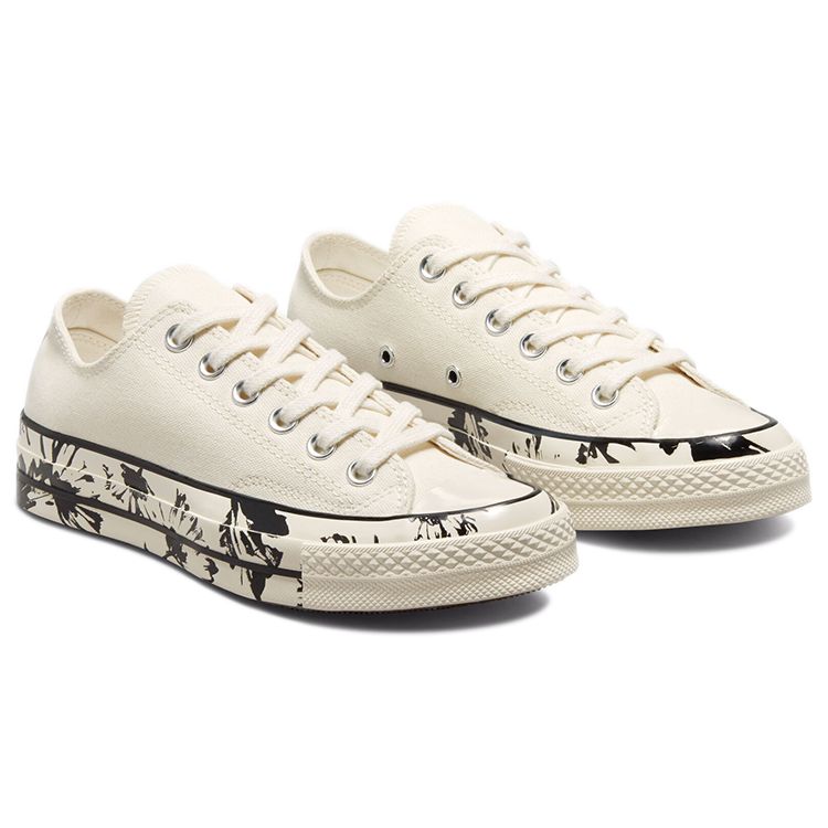 Converse 1970s Chuck Taylor All Star Casual Versatile Low Top Canvas Shoes Women sneaker Off-White Black 571580C