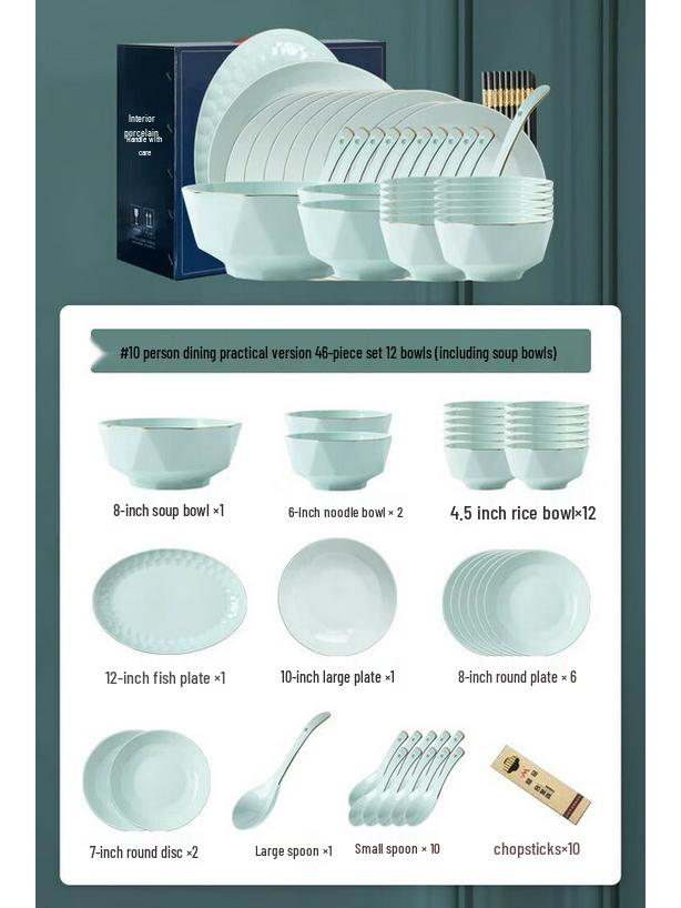 Modranka Ceramic Underglaze Dinnerware Set, Shadow Green