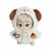 Cartoon Dog Koala Doll Clothes 10CM Doll Plush Hooded Shawl  Cotton Stuffed Dolls