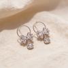 Beautiful flash diamond bow stud earrings female design sense sweet earrings temperament high sense earrings