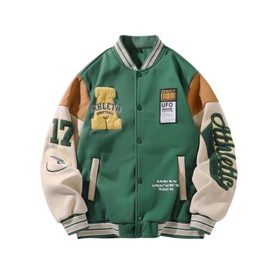 Chaqueta Deportiva Casual de Bloques de Color Bordada para Hombre Estilo Retro Europeo Talla Europea 2025