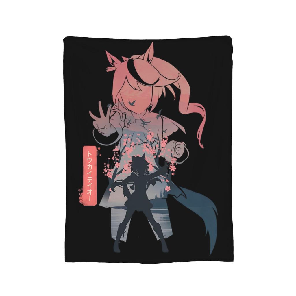 Uma Musume Pretty Derby Blanket Fleece All Season  Portable Lightweight Thin Throw Blankets for Sofa Bedroom Bedspreads