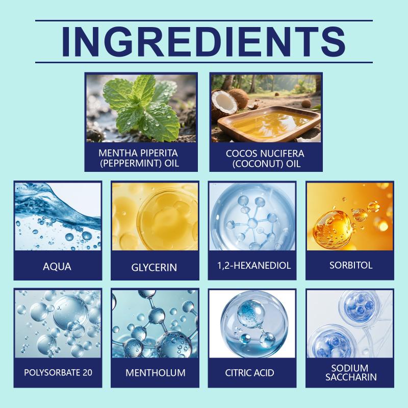 Coconut Mint  Mouthwash Coconut  Mouthwash Lasting Fresh Alcohol-Free Oral Hygiene Cleaning Mint Mouthwash