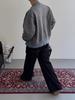 Cleanfit American Retro Two-Piece Loose Henley Cardigan for Couples