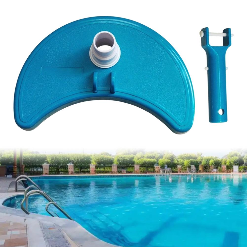 HalfMoon Pool Vacuum Head for Efficient Debris Removal Lightweight Design Compatible with Standard 124 and 15 Inch Hoses