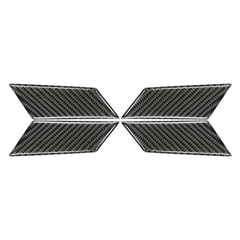 For Porsche Macan 2015-2018 Carbon Fiber Car Inner Door Pull Handle Ring Bowl Trim Cover Interior Decoration Sticker Accessorie