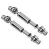 Poer For  2pcs Ural Truck RC Front Rear Drive Shaft for Henglong WPL Ural C14 C24 B24 MN D90 MN99S B36 B16 Car Spare Parts Metal