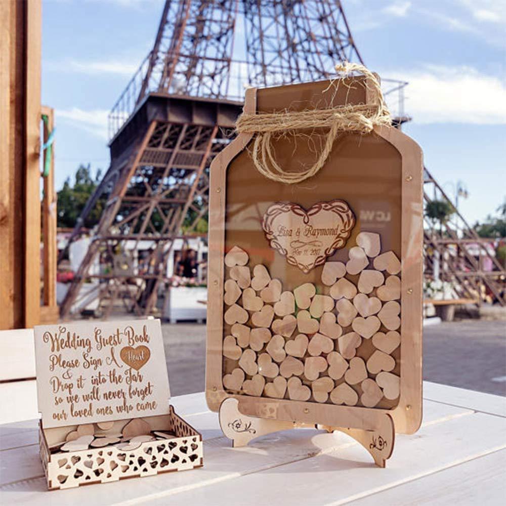 Unfinished Wooden Heart Shape Wish Card - DIY Valentine's Slice Decoration