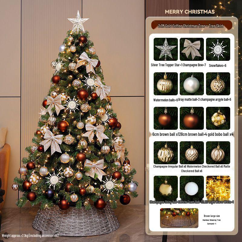 2025 White Flocked Snowy Christmas Tree Set with DIY Ornaments for Home Living Room