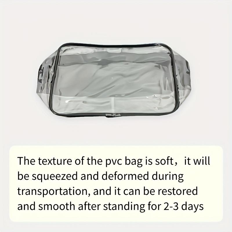 3pcs Transparent Makeup Bag Set, Clear Toiletry Bag, Waterproof Travel, Portable and Durable, Black Zipper, Essential for Women