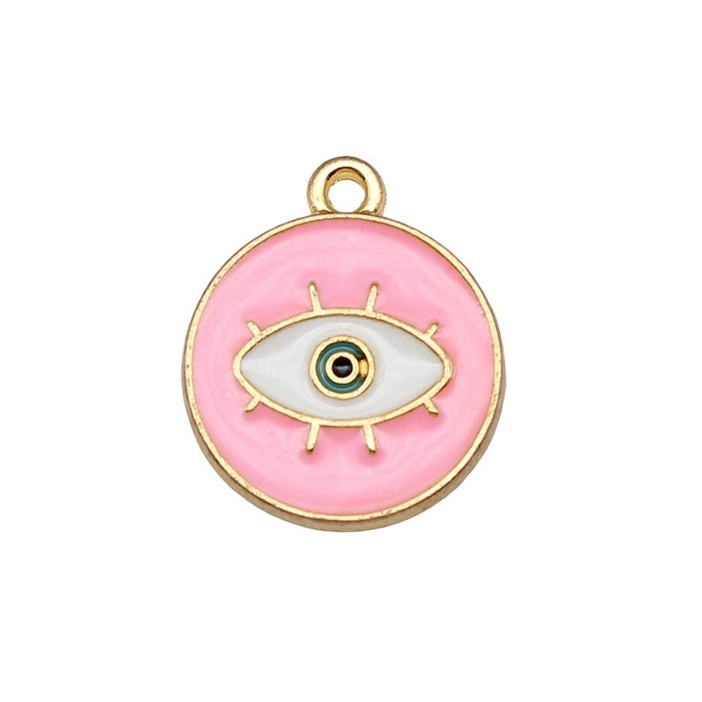 Enamel Charms Multi Color Evil Eye Pendants For Protection Themed Jewelry