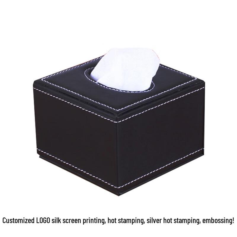 JNL European Style Leather Square Tissue Box