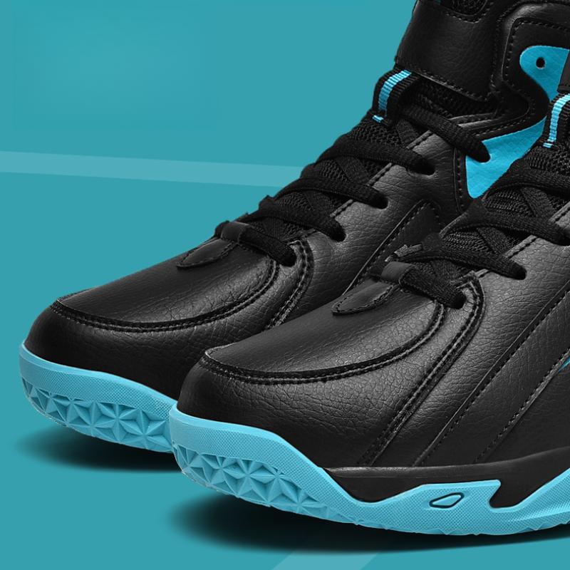 Men's High-Top Leather Basketball Shoes Non-slip Training Sneakers Sports Shoes Casual Breathable Tennis Shoes