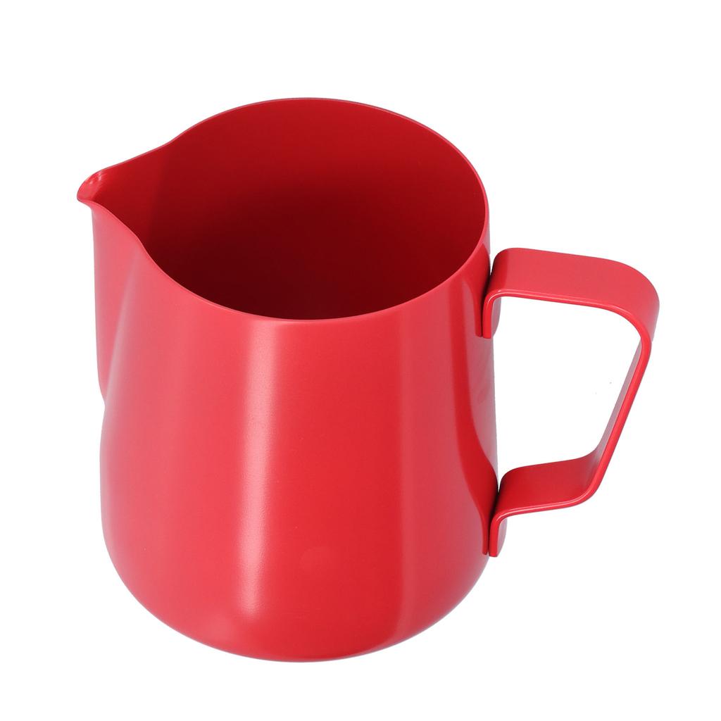 400ml PTFE Pointed Mouth Milk Frothing Jug Stainless Steel Coffee Jug for Home KitchenRed