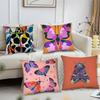 Butterfly Art Ladybug Tiger Moth Beetle Pillow Case Fashion Square Pillowcase Bedroom Sofa Room Ins Decoration Leisure