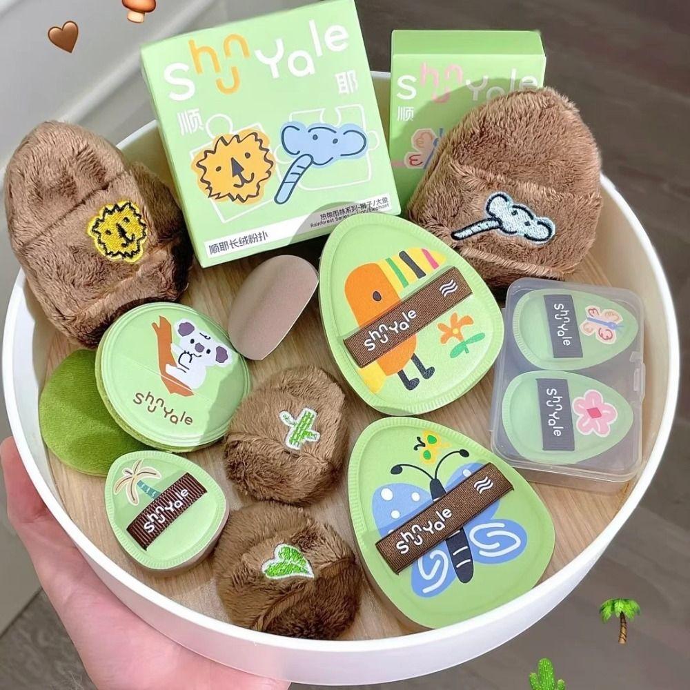 Butterfly Finger Puff Cartoon Animal Mini Power Puff Portable Makeup Puff for 2Pcs Makeup
