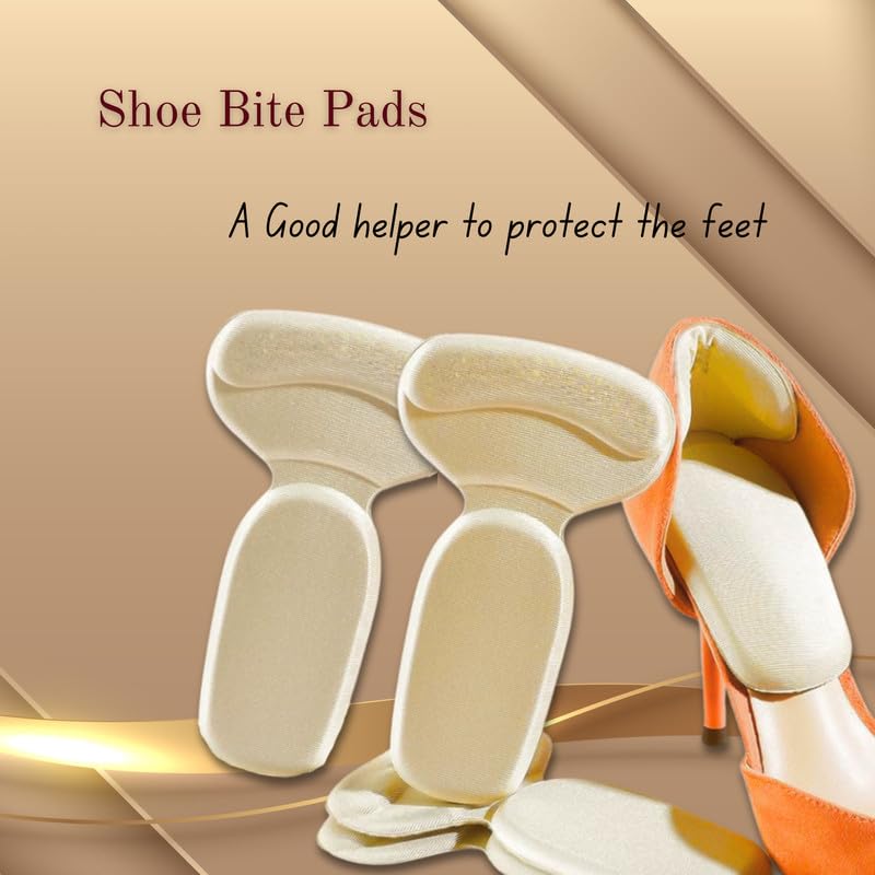 Wonder Care 2pcs (1 pair) Shoe Insole Heel Cushion Pad, Self Adhesive Reusable High Heel Grips for Losse Shoes, Shoe Bite Protectors, Heel Liners f