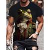 Funny Frog Pattern Printed Men's T-shirt 3D Printed Summer Casual