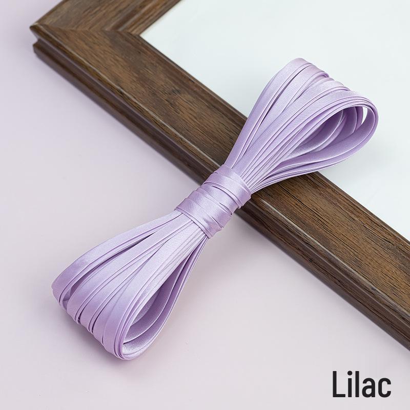 Hengmeihe Satin Cheongsam Paspelband - 0,6 cm Bügelfreie Saumeinfassung für Bekleidungszubehör