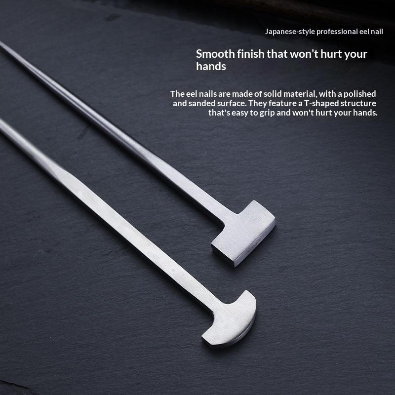 Japanese Spike Stainless Steel T Shape For Sashimi Eel Fish Precision Preparation Tool Home Kitchen Restaurant
