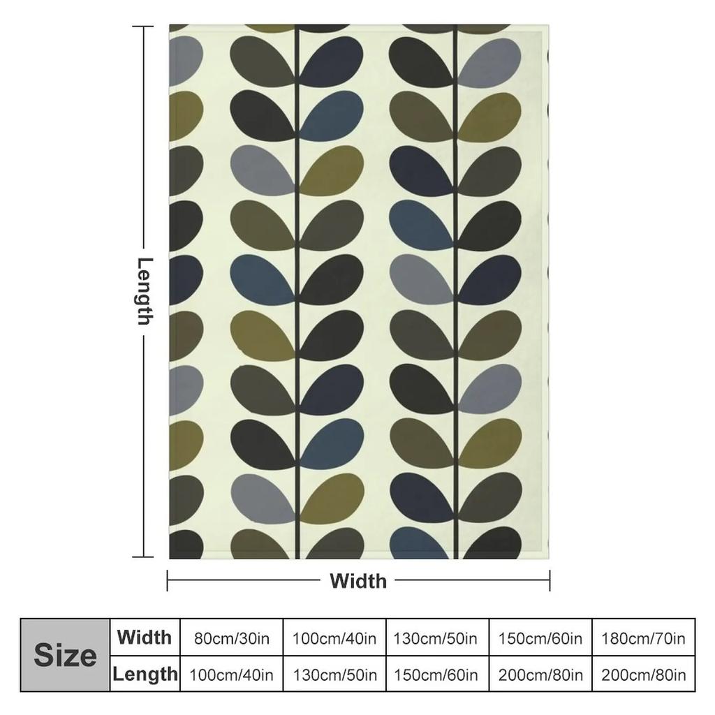 Orla Kiely,,orla Kiely Pattern Throw Blanket Sofa Bed Decorative Throw Blanket
