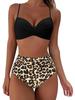 2024 High-Waisted Printed Bikini: Women's European & American Style Swimwear
