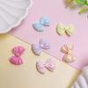 100Pcs Mixed Colors Bowknot Theme Resin Flatback Cabochons Cute Bow Tie Slime Charms for DIY Jewelry Scrapbooking Craft