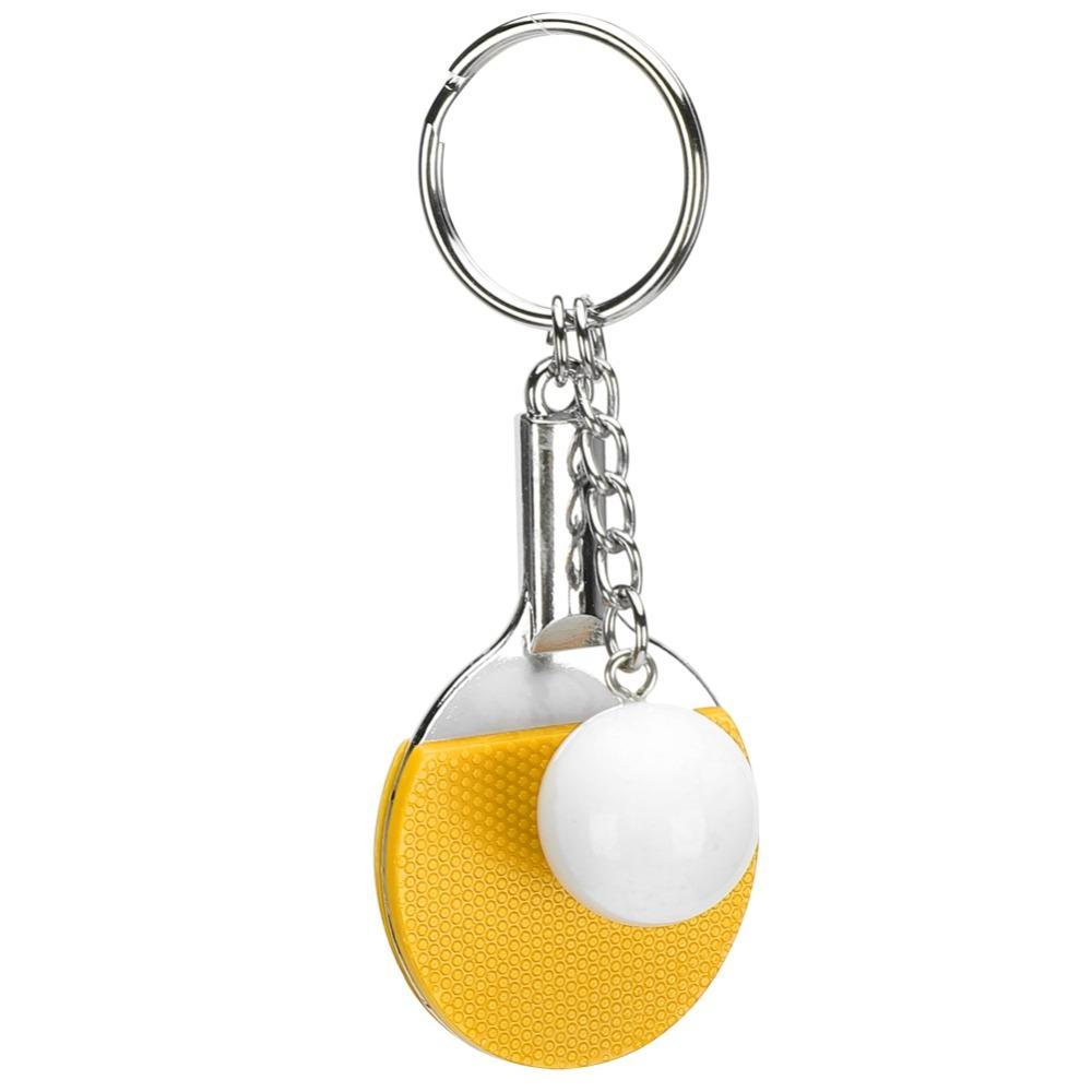 6pcs Bag Keychain Design Table Tennis Keychain Bag Hangings Sports Keyring For Backpack