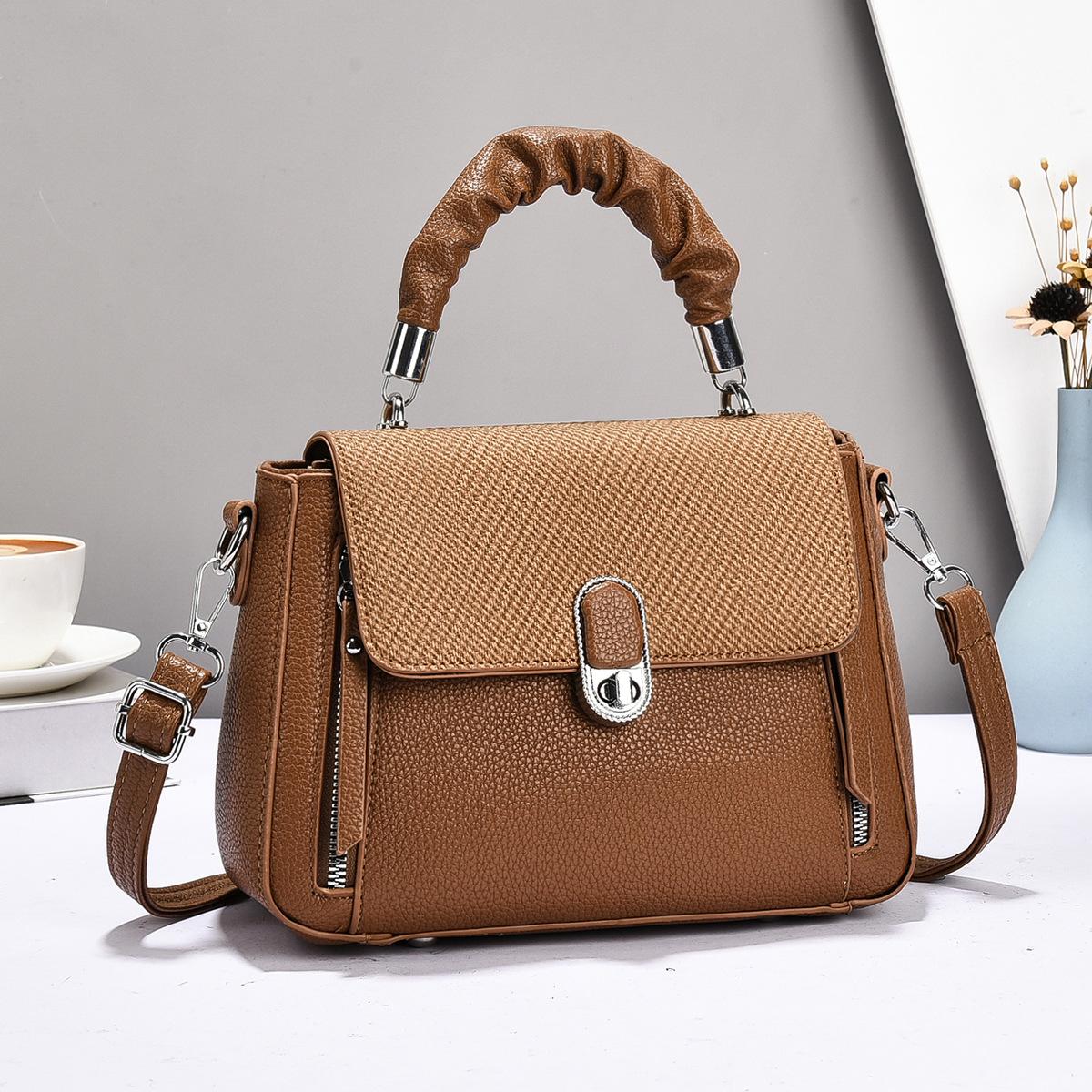 

New Macaron Patchwork Handbag Compact Fragrance High Appearance Level Standard Shoulder Bag Crossbody Bag Women s Bag .
