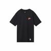 Men's Black Short-Sleeve Training T-Shirt with Back Logo Print