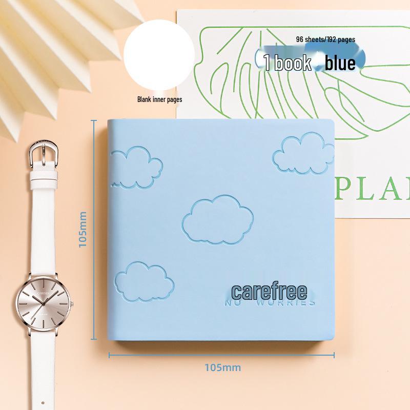 Cartoon Square A7 Softcover Notebook - Portable Pocket Journal for Travel & Stamps
